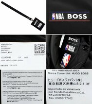 15万新品◆48=M◆BOSS×NBAコラボ 撥水加工リバーシブルオーバーサイズダウンジャケット黒グレージュ系 ベストにも 1円_画像9