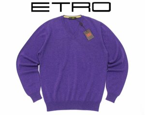 19万新品◆L◆エトロ◆カシミア100％Vネックニット【ETRO】1円