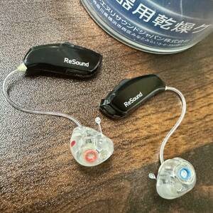 1円スタート ReSound GN/ジーエヌリサウンド 補聴器 耳かけ型 LN761-DRW-GBK 両耳セット リンクス7 グロスブラック USED品 #M71