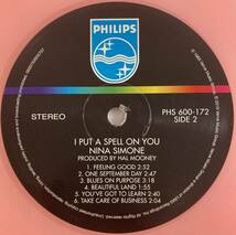 ニーナ・シモン (Nina Simone) / I Put A Spell On You 蘭盤LP PHS 600-172 STEREO 限定重量盤 ピンクワックス_画像6