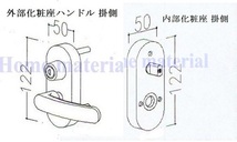 ★新日軽　NB型錠　形材門扉用　鍵付　レバーハンドル式　内掛け錠　TMKNB1X　ブロンズ　片開き・両開き★未使用★_画像9