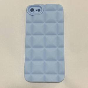 新品 iphoneケース　7/8/SE2.3用 青いチョコレート風シリコンケース滑り止め おしゃれ 厚みがあってクッション性あり ダイヤ型