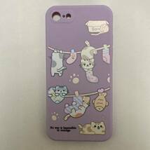 新品　iphoneケース7/8/SE2.3 猫達のスマホケース　ピンク パープル かわいい　ファンシー雑貨　ネコ 可愛い 癒し　cat 　シリコン_画像2