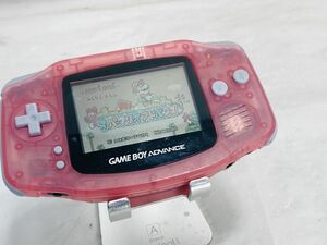 美品 Nintendo 任天堂 GBA ゲームボーイ アドバンス 本体 GAMEBOY ADVANCE ミルキーピンク AGB-001 動作確認済 SK-231120009