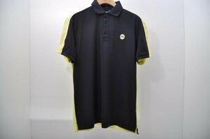 coco*J. Lindberg * polo-shirt with short sleeves * black × yellow color * black × yellow *M*USED* cat pohs shipping possible *80351