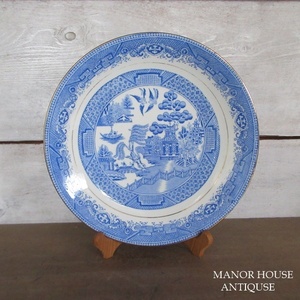 イギリス製 Samuel Radford Ltd ブルーウィロー デザートプレート お皿 1913～1924年 アンティーク 英国 plate 1220sc