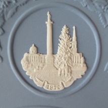 イギリス製 Wedgwood ウェッジウッド ジャスパーウェア クリスマスプレート 10周年記念プレート 1969‐1978 英国 plate 1223sc_画像6