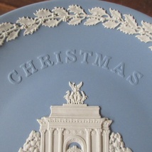 イギリス製 Wedgwood ウェッジウッド ジャスパーウェア クリスマスプレート 1984年記念 英国 plate 1238sc_画像7
