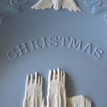 イギリス製 Wedgwood ウェッジウッド ジャスパーウェア クリスマスプレート 1987年記念 英国 plate 1242sc_画像7
