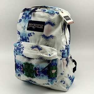 ジャンスポーツ JANSPORT SUPERBREAK T50155Y バックパック リュックサック 3391505 FLAMINGO GARDEN ホワイト ブルー 未使用品 処分