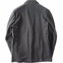 新品 イネドオム 起毛 ジャージー ストレッチ ジャケット L 灰 【J57551】 INED HOMME サファリ ブレザー 秋冬 メンズ フランネル_画像2