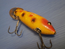 ☆69, 希少色　Crab wiggler　Lリグ　クラブウィグラー　インチワーム　１００年位前のルアーです　へドン heddon　HEDDON　old OLD　☆_画像8