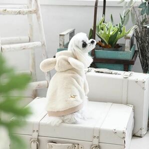 【新品】ロペピクニック ROPE PICNIC うさみみフリースフーディーSドックウェア　ロペピクニック犬服