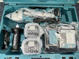 【新品未使用品】makita マキタ 18V 100mm 充電式ディスクグラインダー GA408DRGX バッテリー2個(6.0Ah) 充電器 ケース付 コードレス 1242