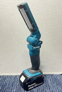 【極美品】makita マキタ 14.4V/18V 充電式LEDワークライト ML801 バッテリBL1860B 1個付き コードレス 作業ライト 現場ライト 投光器 1155