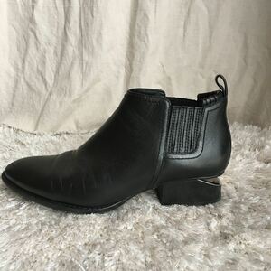 Alexander wang Alexander one короткие сапоги кожа ботиночки - со вставкой из резинки чёрный 36 23cm