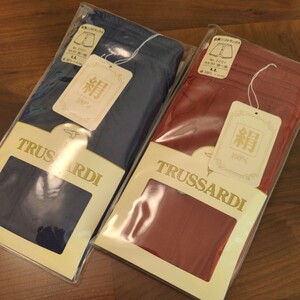 【新品未使用】TRUSSARDI underwear トラサルディアンダーウェア トランクスシルクセット（インディゴ＆ボルドー） サイズLL
