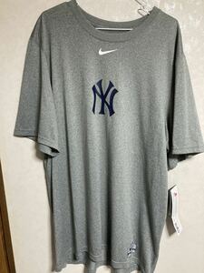 NIKE ヤンキース Dri-Fit Tシャツ サイズUS Lサイズ グレー ナイキ MLB メジャー