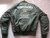 美品！VANSON MA-1 バンソン フライトジャケット MA-1 XL ウインタージャケット３点プロテクター装備　ネックウォーマー脱着可能　MA1_画像6