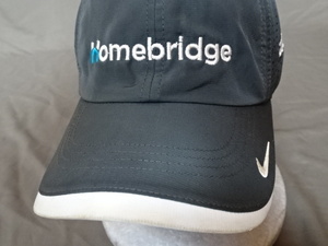 激レア USA購入【NIKE】製 【HERITAGE86】【DRI FIT】アメリカ企業モノ 住宅ローン貸付会社【Homebridge】ロゴ刺繍入りメッシュCAP 中古品