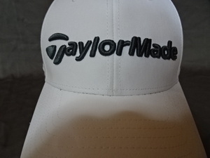 激レア USA購入 人気ゴルフブランド テイラーメイド 【TaylorMade】 シンプルデザイン ロゴ刺繍入りキャップ ホワイト 中古品