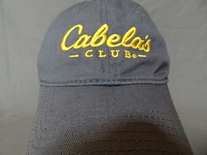 激レア USA購入 アメリカ企業モノ 人気アウトドア用品店舗チェーン カベラス 【Cabela’s】ロゴ刺繍入り キャップ グレー 中古良品