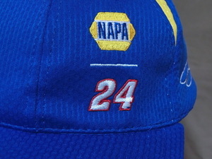 激レア USA購入 NASCAR参戦 老舗カー用品販売【NAPA RACING】【Hendrick MOTORSPORTS】#24【ChaseElliott】 ロゴ刺繍入りキャップ 中古良品