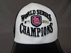 激レア USA購入【NEWERA】製【39THIRTY】 MLB セントルイス カージナルス【2011 WORLD SERIES CHAMPIONS】ロゴ刺繍入りキャップ 中古良品