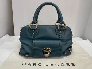 新品同様MARC JACOBS マークジェイコブス 高級レーザーハンドバック お洒落なライムグリーン