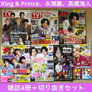 ザテレビジョン　TVガイド　King & Prince 永瀬廉　髙橋海人　切り抜き