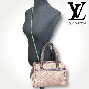 1円 ルイヴィトン LOUIS VUITTON モノグラム ミニ ジョセフィーヌGM ハンドバッグ M92311 シリアルナンバー VI1001