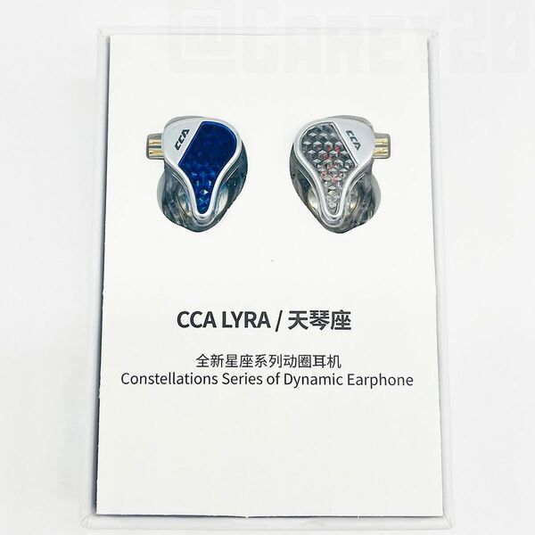 CCA Lyra 有線イヤホン カラーチェンジ 3.5mm マイク付き 新品 青 銀 イヤホン 10MM Hi-Fi イヤモニ