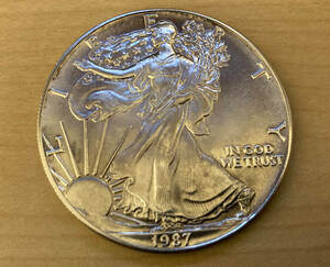 アメリカ 1987年 イーグル銀貨 ウォーキングリバティ 1オンス銀貨