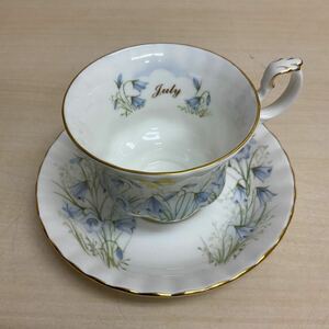 営MK26-60Y ROYAL ALBERT ロイヤルアルバート FLOWER OF THE MONTH 1987年製　カップ&ソーサー　7月