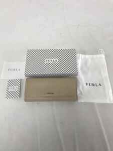 ○営HM026-A6T60【埼玉発】FURLA フルラ GENUINE LEATHER 長財布 現状品