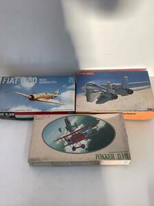 ◯営KU026-A8T80【埼玉発】戦闘機3種まとめ売り FIAT G.50 REGIA AERONAUTICA F-14A TOMCAT FOKKER D.VII 現状品 ※商品説明欄に注意書有り