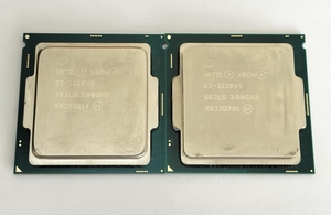 ■Intel Xeon E3-1220 V5 3.00GHz ターボブースト 3.50GHz SR2LG FCLGA1151 8MBキャッシュ 2個セット