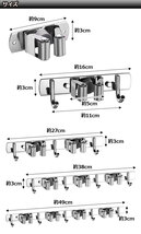 壁掛け式モップホルダー 1連 グレー SUS304 ステンレス製 掃除道具をすっきり収納！滑り止めローラーでしっかり固定 AP-UJ0893-A-GY_画像6