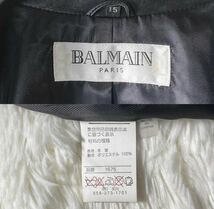 【アパレル】☆極美品☆ BALMAIN バルマン レザー 羊革 本革 テーラードジャケット 15号 2XL 大きいサイズ レディース 人気 おしゃれ_画像8