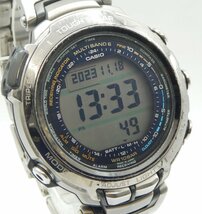 カシオ PROTREK プロトレック☆腕時計 タフソーラー PRX 2000T MULTI BAND6 チタン グレー デジタル☆動作品☆Z1118390_画像1