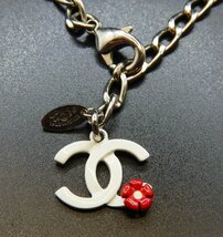 CHANEL シャネル☆カメリア ネックレス ココマーク レッド×ホワイト☆フラワー 花 ハイブランドアクセサリー☆Z1120394_画像6