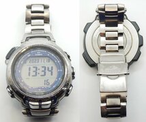 カシオ PROTREK プロトレック☆腕時計 タフソーラー PRX 2000T MULTI BAND6 チタン グレー デジタル☆動作品☆Z1118390_画像4