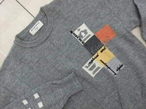 Munsingwear マンシング◆CLASSIC クラシック◆SA◆ロゴ刺繍＆文字刺繍ウール１００％素材長袖セーター◆㈱デサント 日本製 美品