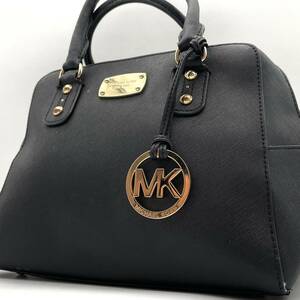 ◇売り切り◇1円　マイケルコース　2way ショルダーバッグ ハンドバッグ ミニボストン　ブラック　レザー　メンズ レディース ユニセックス