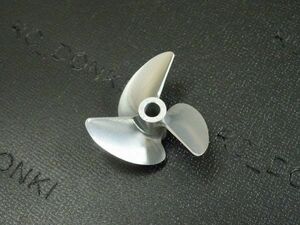 送料込み　　プロペラCNC アルミ3枚ペラ スクリュー　Shaft bore=4mm Dia=34mm Pitch=1.4　品番CNCF-O3414351