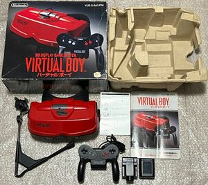 〈一部難あり・動作確認済み〉バーチャルボーイ 本体＋ACアダプタタップ NINTENDO VIRTUAL BOY VUE-001 ①