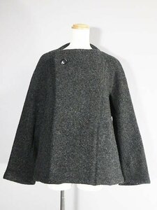 ☆美品2020☆プランテーション/圧縮ウールニットジャケット定価4.9万:M/濃灰yt527