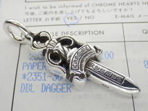 CHROME HEARTS 　　ダブルDAGGERペンダントトップ19.9ｇ　★インボイス原本付属★正規品_画像10