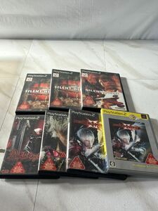 ［F670］★1円出品★60サイズ【中古品】PlayStation2/ソフト/7本まとめ売り/デビルメイクライ1.2.3/サイレントヒル2.3/動作未確認