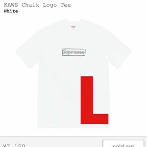 L 白21SS SUPREME KAWS Chalk Logo Tee WHITEシュプリーム Tシャツ カウズ チョーク ロゴ box ボックスロゴ 